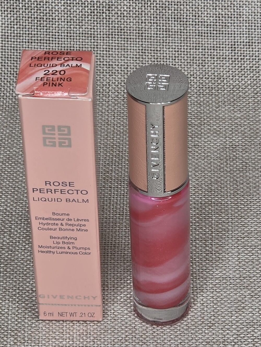 Givenchy Rose Perfecto Liquid Lip Balm -220 Luminouse Pink New